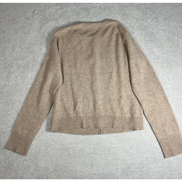 Garnet Hill Women's Brown Button Down Cashmere Sweater Size Medium - Picture 3 of 8